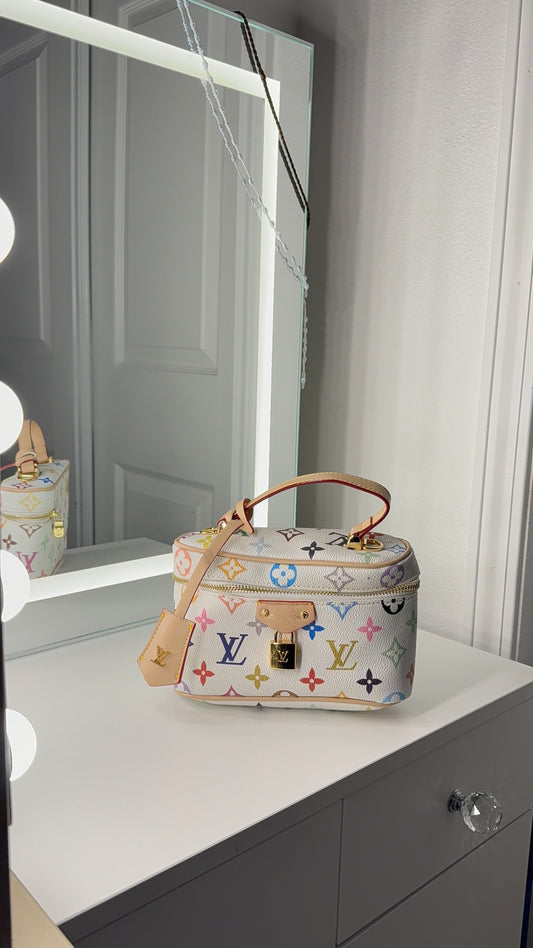 White monogram purse - ready to ship