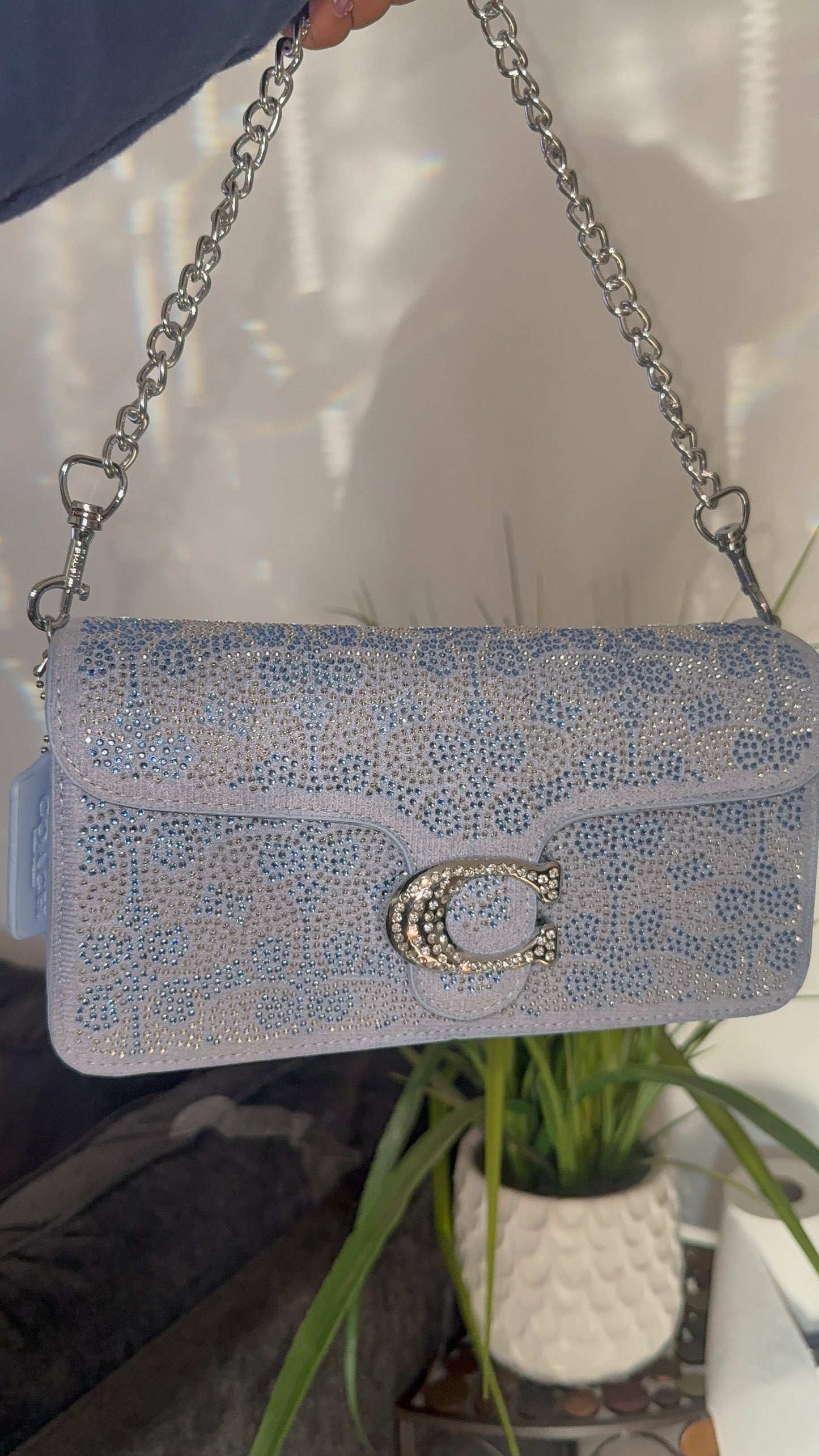 💙blue sparkly purse