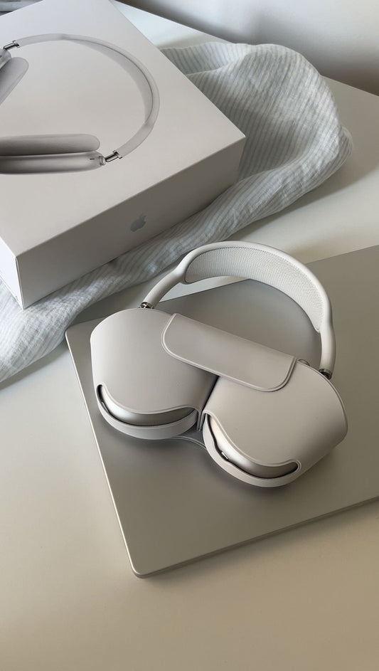 Silver headphones
