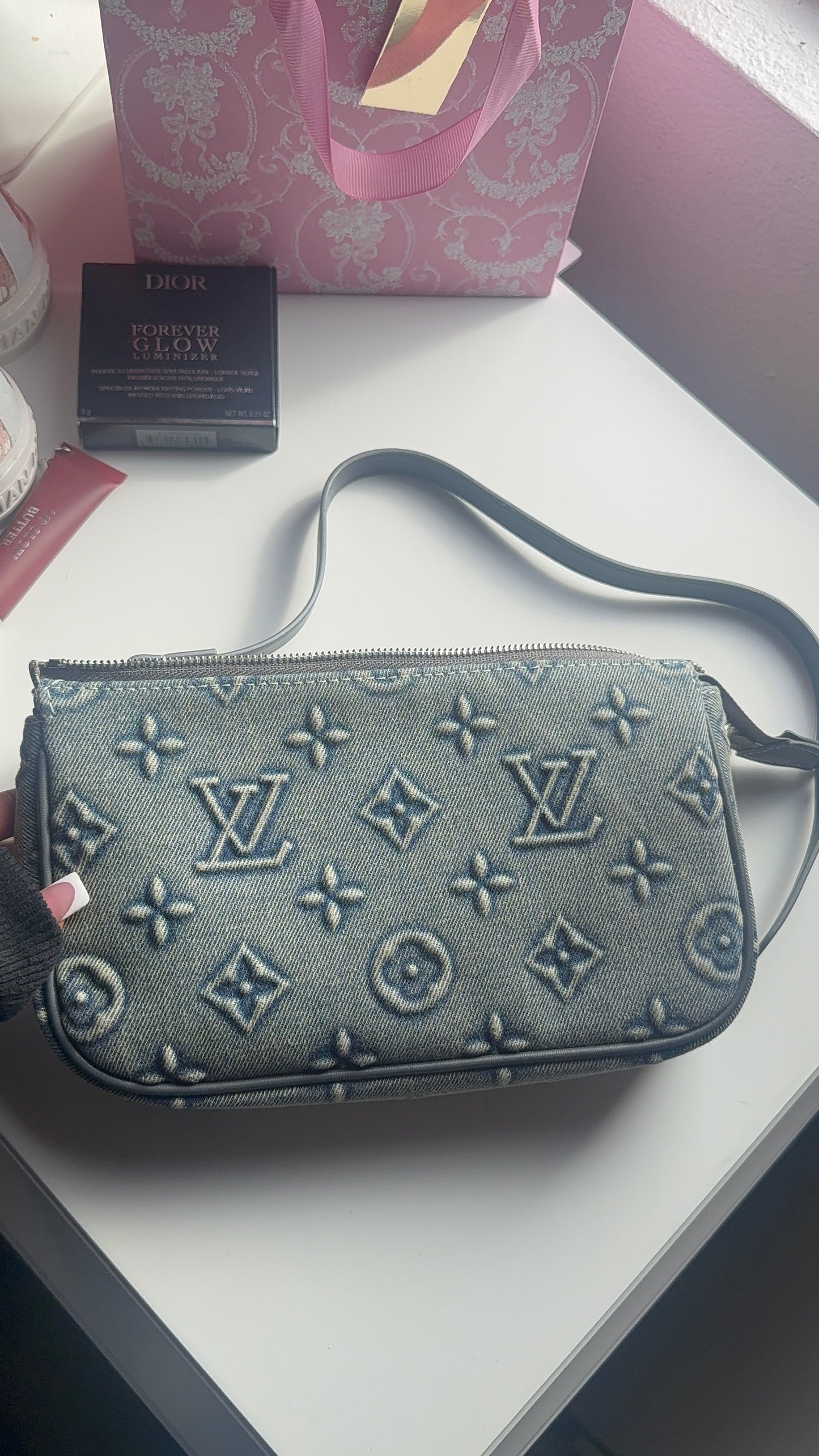 Mini Jean blue purse