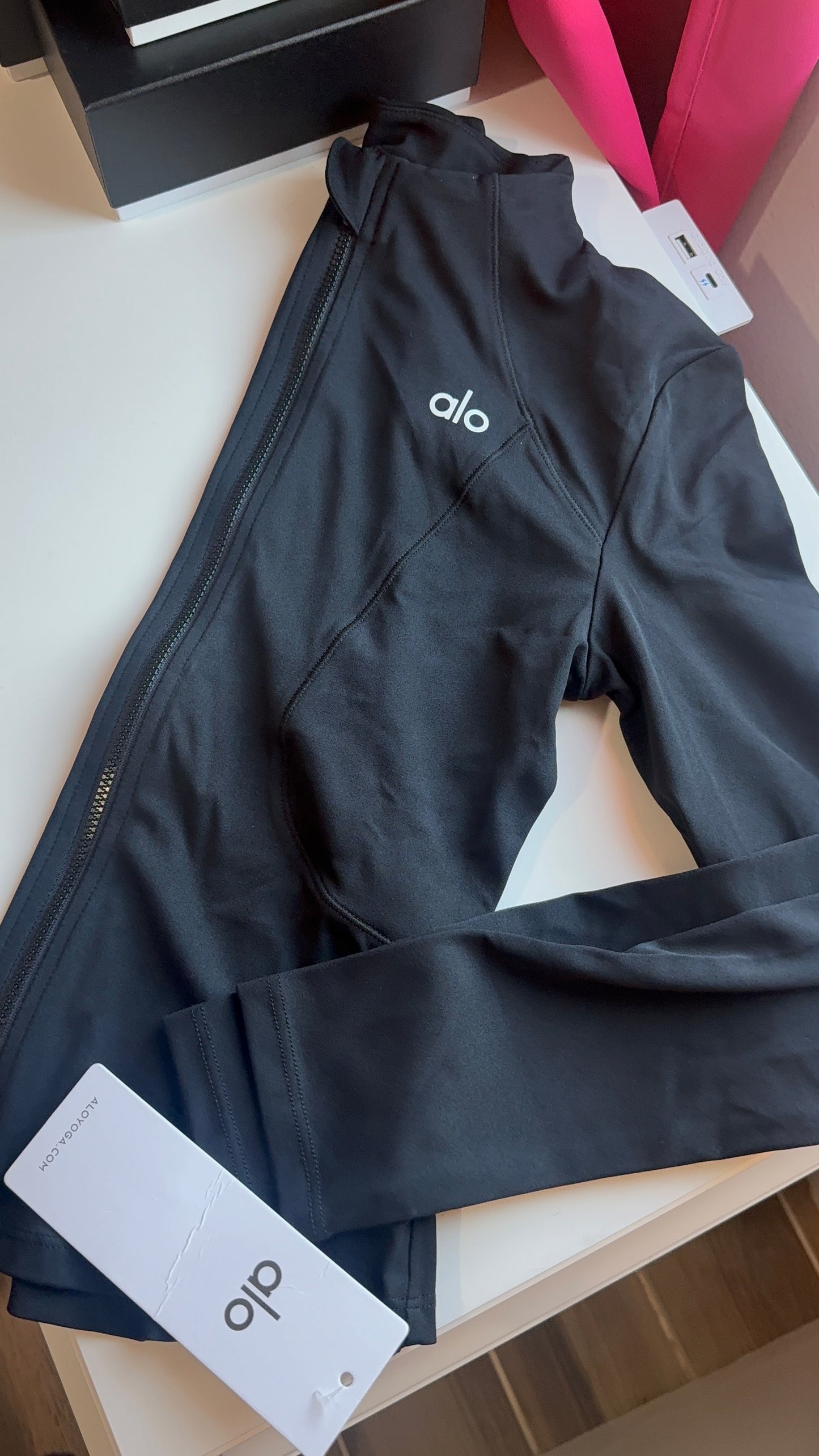 Black zip up - size small