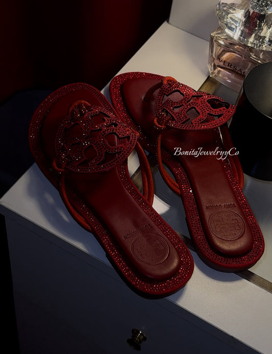 Red sparky TB sandals- no box