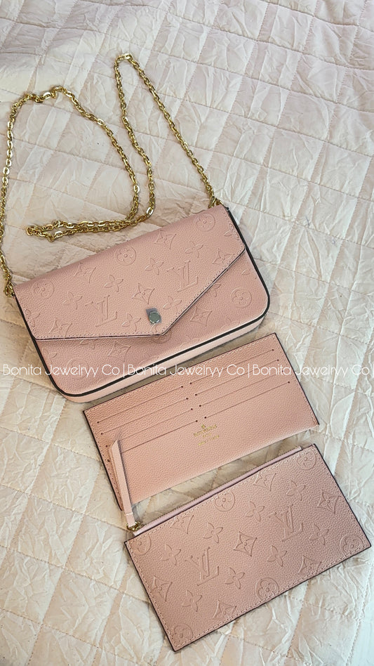 Pink 3pc hand bag- no box