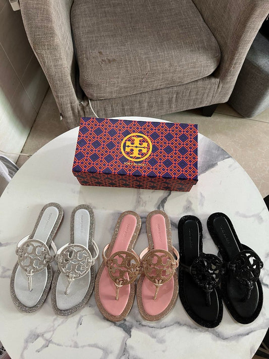 Glitter sandals with box