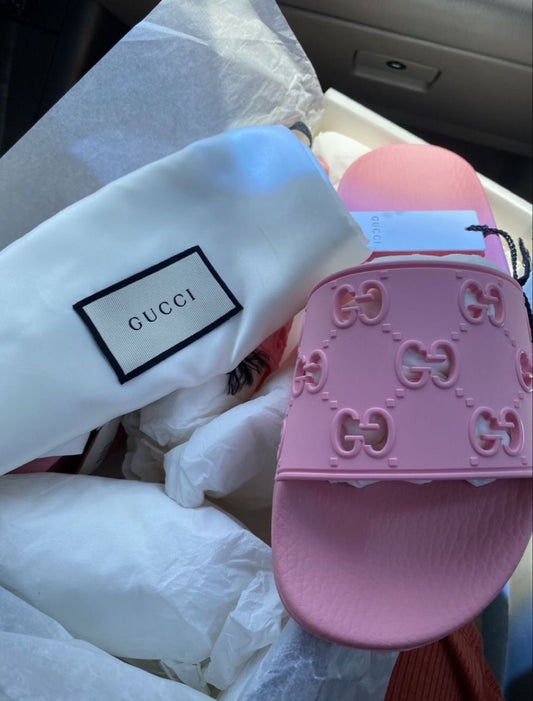 Unisex Pink Gg slides ( no box )
